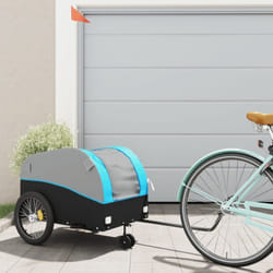 Vidaxl - Remorque de vélo noir et bleu 45 kg fer