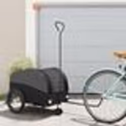 vidaXL Remorque de vélo noir 45 kg fer