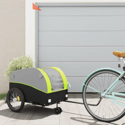 Vidaxl - Remorque de vélo noir et vert 45 kg fer