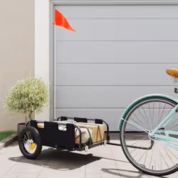 Cette remorque de vélo est parfaitement adaptée à toutes les fins de transport en la connectant à votre vélo. Construction ro ...
