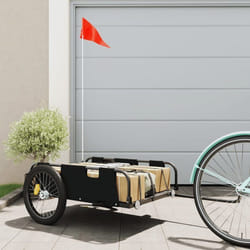 vidaXL Remorque de vélo noir tissu oxford et fer