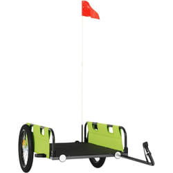 Vidaxl - Remorque de vélo vert tissu oxford et fer