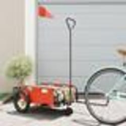 vidaXL Remorque de vélo orange tissu oxford et fer