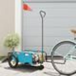 vidaXL Remorque de vélo bleu tissu oxford et fer