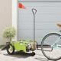 vidaXL Remorque de vélo vert tissu oxford et fer