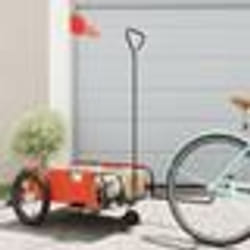 vidaXL Remorque de vélo orange tissu oxford et fer