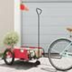 vidaXL Remorque de vélo rouge tissu oxford et fer