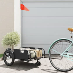 Vidaxl - Remorque de vélo noir tissu oxford et fer
