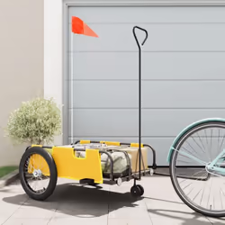 Cette remorque de vélo polyvalente et robuste sera idéale pour le transport de marchandises lourdes grâce à sa capacité de ch ...