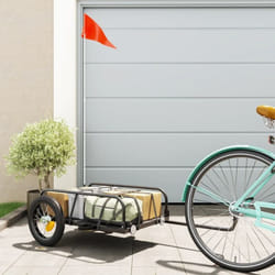 Remorque de vélo noir 122x53x31 cm fer Vidaxl