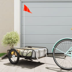 Remorque de vélo noir 126x63x34 cm fer Vidaxl