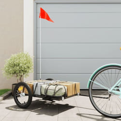 Remorque de vélo noir 126x63x34 cm fer Vidaxl