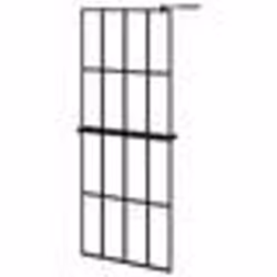 vidaXL Paroi de douche avec étagère Noir 80x195 cm Verre ESG&Aluminium