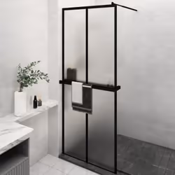 Apportez une nouvelle apparence esthétique à votre salle de bain avec notre paroi de douche moderne avec étagère ! Matériau s ...