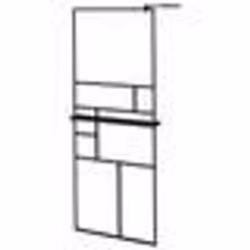vidaXL Paroi de douche avec étagère Noir 80x195 cm Verre ESG&Aluminium