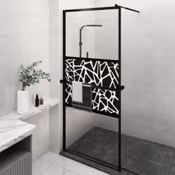 Apportez une nouvelle apparence esthétique à votre salle de bain avec notre paroi de douche moderne avec étagère ! Matériau s ...