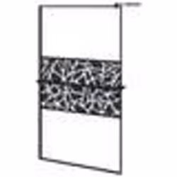vidaXL Paroi de douche avec étagère Noir 115x195cm Verre ESG&Aluminium