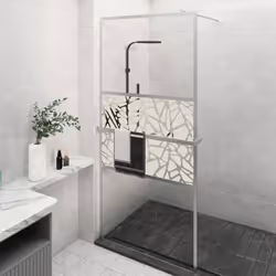 vidaXL Paroi de douche et étagère Chrome 90x195 cm Verre ESG&Aluminium
