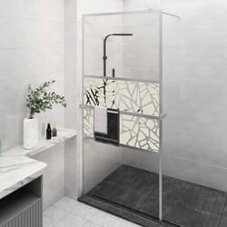 vidaXL Paroi de douche et étagère Chrome 90x195 cm Verre ESG&Aluminium