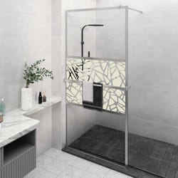 vidaXL Paroi de douche et étagère Chrome 115x195cm Verre ESG&Aluminium