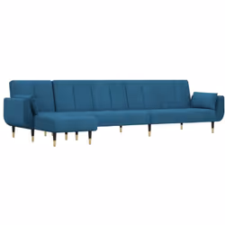 Ce canapé-lit en forme de L est parfait pour accueillir des invités pendant la nuit tout en offrant un espace confortable pou ...