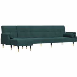 Ce canapé-lit en forme de L est parfait pour accueillir des invités pendant la nuit tout en offrant un espace confortable pou ...