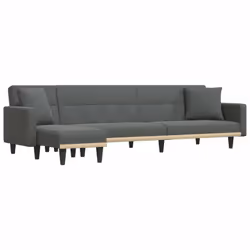 Ce canapé-lit en forme de L est parfait pour accueillir des invités pendant la nuit tout en offrant un espace confortable pou ...