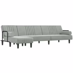 Ce canapé-lit en forme de L est parfait pour accueillir des invités pendant la nuit tout en offrant un espace confortable pou ...