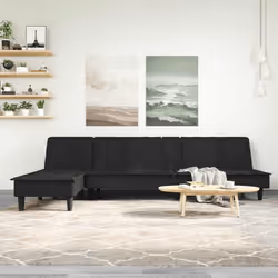 Ce canapé-lit en forme de L est parfait pour accueillir des invités pendant la nuit tout en offrant un espace confortable pou ...
