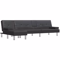 Ce canapé-lit en forme de L est parfait pour accueillir des invités pendant la nuit tout en offrant un espace confortable pou ...