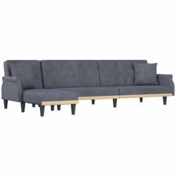 Ce canapé-lit en forme de L est parfait pour accueillir des invités pendant la nuit tout en offrant un espace confortable pou ...