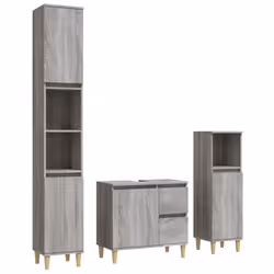 VidaXL 3185541, Gris, Chêne, Bois, 650 mm, 330 mm, 600 mm, 3 pièce(s)