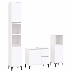 VidaXL 3185543, Blanc, Métal, Bois, 650 mm, 330 mm, 600 mm, 3 pièce(s)