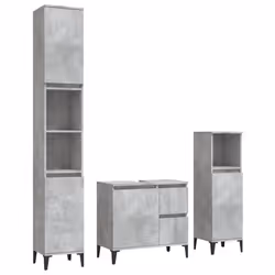 VidaXL 3185547, Gris, Métal, Bois, 650 mm, 330 mm, 600 mm, 3 pièce(s)