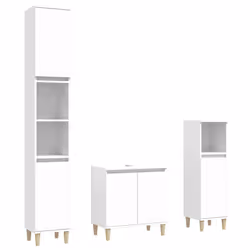 VidaXL 3185581, Blanc, Bois, 580 mm, 330 mm, 600 mm, 3 pièce(s)