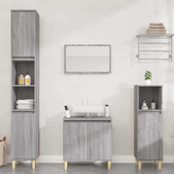 Vidaxl - Ensemble de meubles de salle de bain 3 pcs Sonoma gris