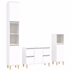 VidaXL 3185597, Blanc, Bois, 800 mm, 330 mm, 600 mm, 3 pièce(s)