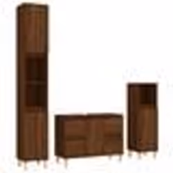 vidaXL Ensemble de meubles de salle de bain 3 pcs Chêne marron