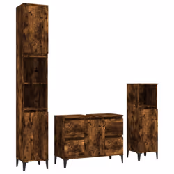 VidaXL 3185610, Chêne, Métal, Bois, 800 mm, 330 mm, 600 mm, 3 pièce(s)