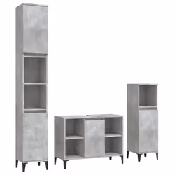 VidaXL 3185625, Gris, Métal, Bois, 800 mm, 330 mm, 600 mm, 3 pièce(s)