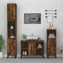 Vidaxl - Ensemble de meubles de salle de bain 3 pcs Chêne fumé