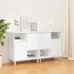 vidaXL Buffets 2 pcs blanc 60x35x70 cm bois d'ingénierie