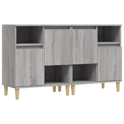 vidaXL Buffets 2 pcs sonoma gris 60x35x70 cm bois d'ingénierie