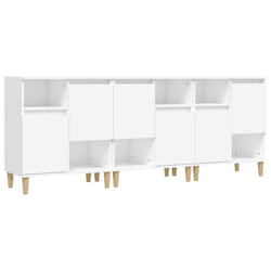 vidaXL Buffets 3 pcs blanc 60x35x70 cm bois d'ingénierie