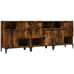 Vidaxl - Buffets 3 pcs chêne fumé 60x35x70 cm bois d'ingénierie