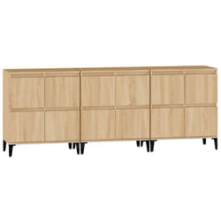 Vidaxl - Buffets 3 pcs chêne sonoma 60x35x70 cm bois d'ingénierie