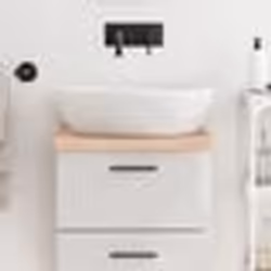 vidaXL Comptoir de salle de bain 40x30x(2-4) cm bois massif non traité