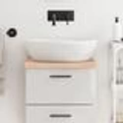 vidaXL Comptoir de salle de bain 40x30x(2-4) cm bois massif non traité