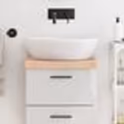 vidaXL Comptoir de salle de bain 40x30x(2-6) cm bois massif non traité