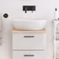 vidaXL Comptoir de salle de bain 40x40x2 cm bois massif non traité